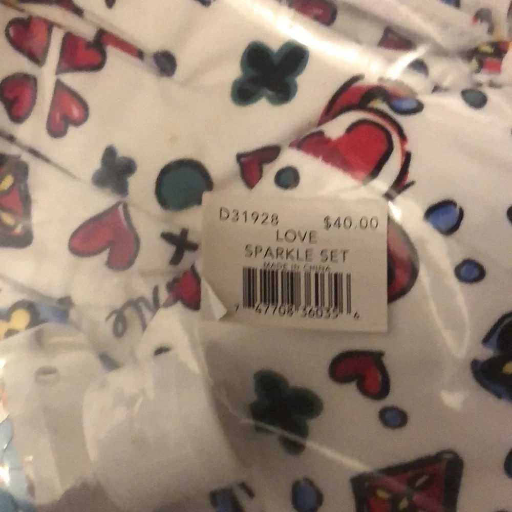 Brighton Tom Clancy Love Sparkle Set Mask Sanitizer Gloves Bag NWT